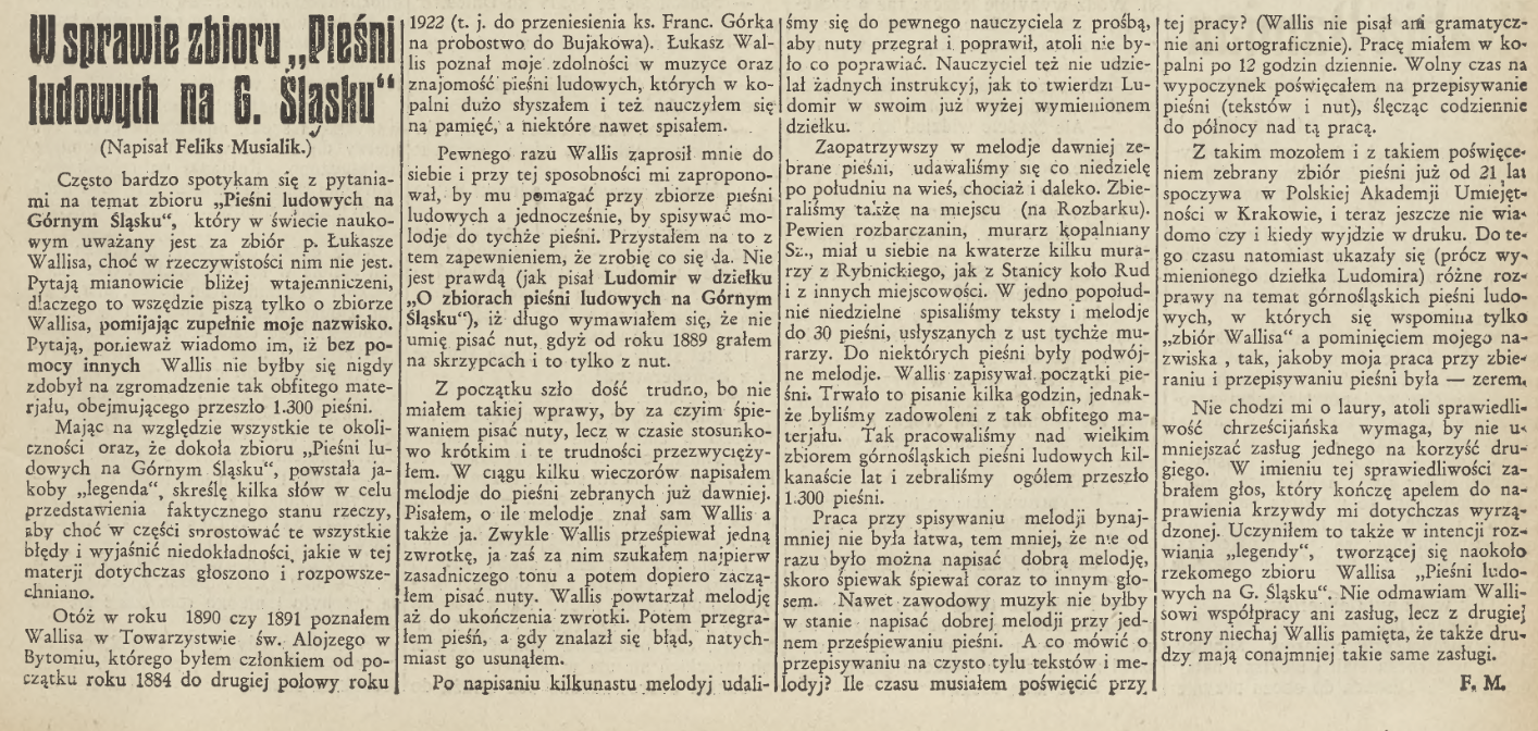 Łukasz Wallis — z pieśnią przez życie (2)